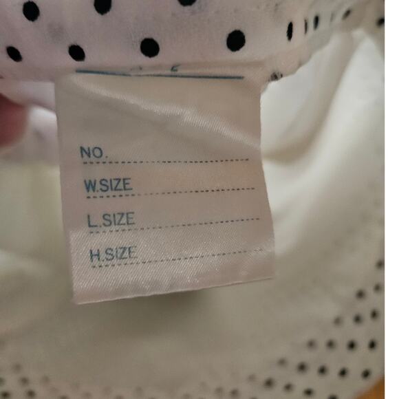 VINTAGE Boutique A-Line White Polka Dot Midi Skirt Est Size XS - Picture 9 of 10